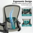thumbnail image 5 of COOLHUT Office Chair, Ergonomic Desk Chair with Adjustable Lumbar Support, High Back Mesh Computer Chair with Flip-up Armrests-BIFMA Passed Task Chairs, Executive Chair for Home Office，Gray, 5 of 12