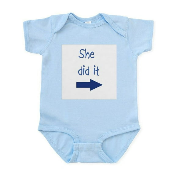 CafePress - She Did It Right Infant Bodysuit - Baby Light Bodysuit, Size Newborn - 24 Months