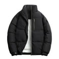 thumbnail image 2 of FDGIU Men's Puffer Jacket - Stand Collar Winter Thickened Quilted Parka, Warm Lightweight Cold Weather Coat, Multiple Colors, 2 of 3