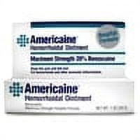 Americaine Hemorrhoidal Ointment Maximum Strength 20% Benzocaine 1 oz (Pack of 2)