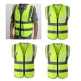 thumbnail image 1 of 3x Chaleco reflectante de trabajo Yotijar Chalecos de seguridad Cremallera L XL XXL, 1 of 10