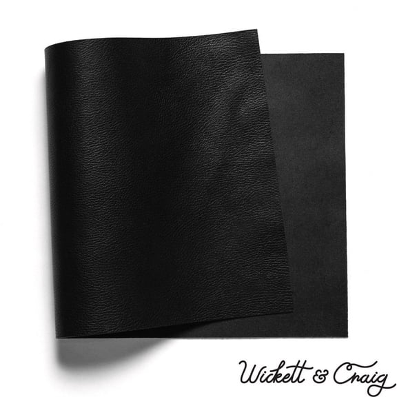 Wickett & Craig 'Milled' Traditional Harness Leather Panels, Black