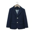thumbnail image 2 of Atogsazn Toddler Boys Long Sleeve Blazer Casual Button Up Suit School Lightweight Cotton Outerwear Tops 02-Blue 7-8 Years Fashion, 2 of 6