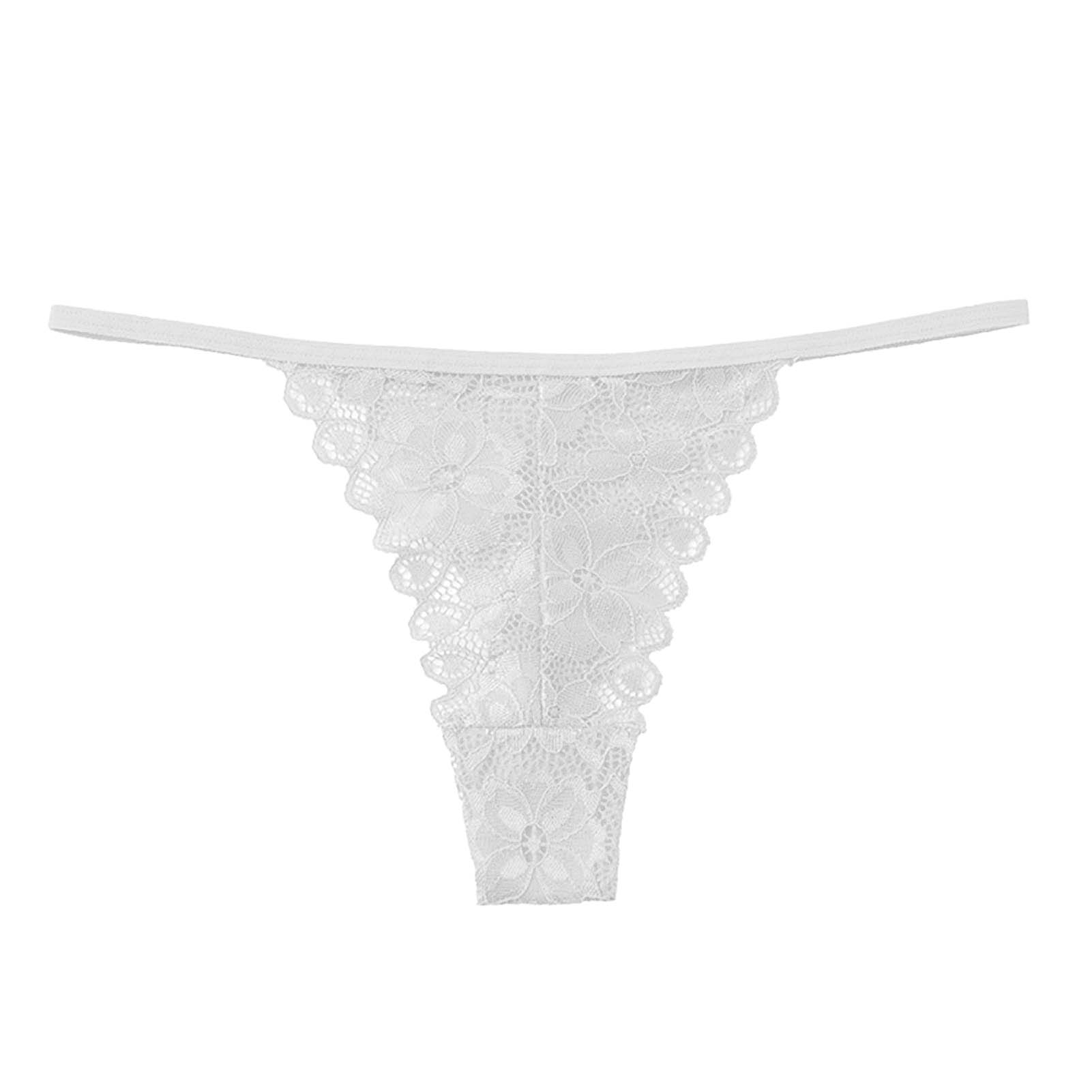 harmtty Low Rise Cotton Crotch TShape Lady Panties Crochet Lace Hollow