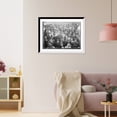 thumbnail image 3 of Historic Framed Print, Crowd for Taft, Barnsville, Minnesota, 17-7/8" x 21-7/8", 3 of 9
