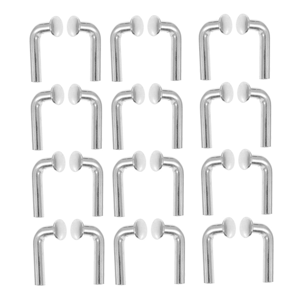 LOLIPPYY 100Pcs Plated Silver Galvanized Pallet Rack Safety Pins with 90 Degree Bend for Industrial Shelving