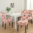 thumbnail image 5 of 4 Pcs Dining Chair Slipcover Stretch Dining Chair Cover Removable Washable Chair Seat Protector Cover for Home Party Hotel Wedding Ceremony, Universal Size (peach Fruits), 5 of 7