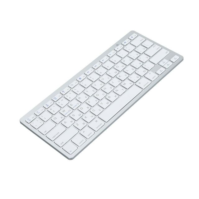 Clavier Ultra Mince, Clavier BT Sans Fil avec Touches à Ciseaux, Clavier Bilingue Compatible avec IOS,