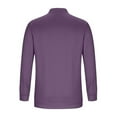 thumbnail image 7 of YOIAVAIOY Mens Half Zip Sweatshirts Long Sleeve Fleece Sweatshirt Solid Casual Pullover with Pocket Purple L, 7 of 7