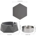 thumbnail image 2 of Concrete ashtray with geometric lid Outdoor ashtray ashtray, 2 of 5
