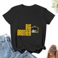 thumbnail image 3 of Biggest Brother Women’s Short Sleeve Cotton T-Shirt HD Graphic Printed Tee Casual Crew Neck Top XL, 3 of 7