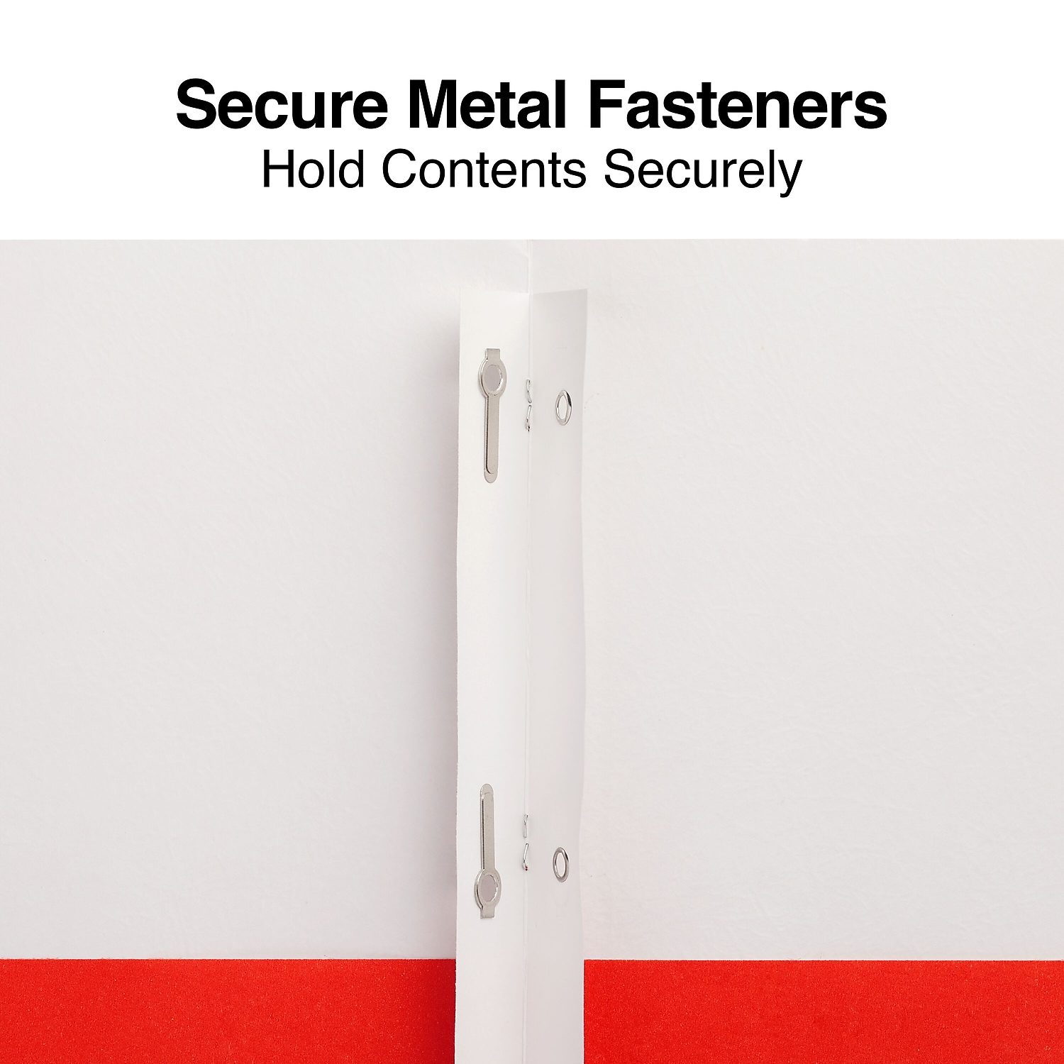 Staples Smooth 2-Pocket Paper Folder with Fasteners Orange 25/Box (50775/27543-CC) ST27543