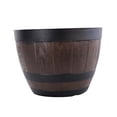 thumbnail image 2 of Rustic Resin Barrels Bucket Flower Planter Plant Pots Boxes Container Pail Backyard Planter Outdoor Indoor, 2 of 6