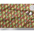 thumbnail image 3 of Soimoi Brown Cotton Duck Fabric Cactus With Conical Pot Tree Printed Craft Fabric by the Yard 42 Inch Wide, 3 of 3