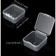 thumbnail image 2 of 24 piezas, mini caja de almacenamiento de plástico transparente para coleccionar artículos pequeños, cuentas, tarjetas de presentación, 2 of 5