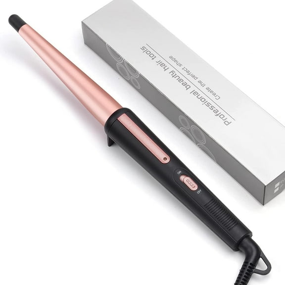 Curling Iron Hair Curler Ceramic Coating 13 mm - 25 mm Curling Irons with LCD Display, 100 °C - 230 °C Curling Iron, with Glove Hair Clip (Fixed Temp)