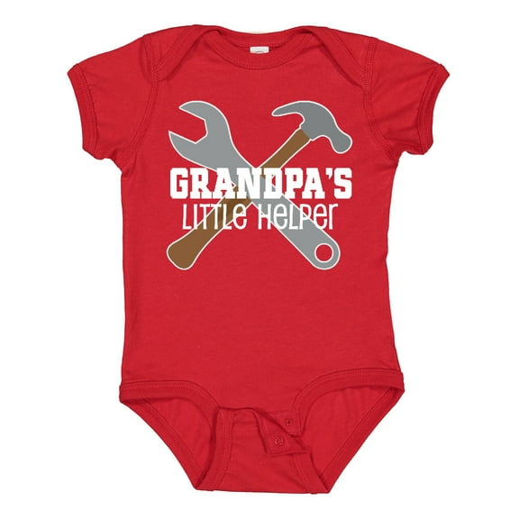 Inktastic Grandpa's Little Helper Boys Baby Bodysuit