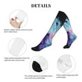 thumbnail image 5 of Lsque Rainbow Spotted White Horse Pattern Sport Compression Socks for Men & Women 15-20 mmHg Knee High Nurse Pregnant Running Medical and Travel Athletic, 5 of 6
