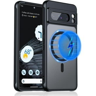 Cover Per Google Pixel 7 Pro GOKEN - Custodia In TPU Con Texture Fibra Di Carbonio, Morbida E Antiurto (Nero)