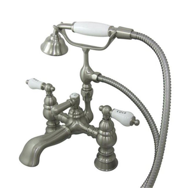 Deck Mount Clawfoot Tub Filler with Hand Shower