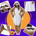 thumbnail image 3 of Veyryth Unisex Sloth Adult Onesie Pajamas, Polar Fleece Animal Pajamas，One-Piece Sleepwear for Men and Women Size XL, 3 of 7