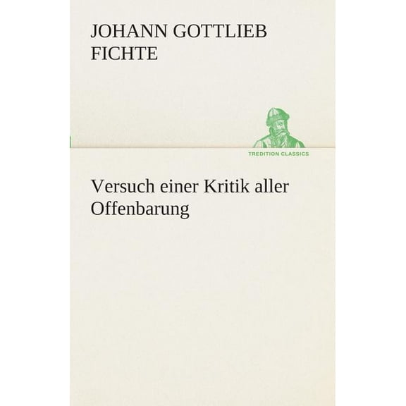 Versuch Einer Kritik Aller Offenbarung