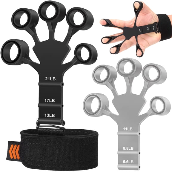 Haiplsh 2-Pack Hand Grip Strengthener & Finger Exerciser Set – Adjustable Grip Strength Trainer & Hand Extension Exerciser for Muscle Building, Arthritis Pain Relief, and Carpal Tunnel Support