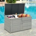 thumbnail image 3 of Patiojoy Outdoor Rattan Storage Box Patio Wicker Storage Bin Cabinet 88 Gallon, 3 of 9