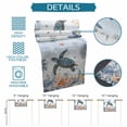 thumbnail image 6 of Sea Turtle Coastal Table Runner 72 Inches, Summer Coral Starfish Nautical Blue Ombre Bed Runner Dresser Scarves Tabletop for Indoor Outdoor Parties/Ceremony/Banquet, 14" x 72", 6 of 9