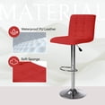 thumbnail image 5 of QunYou Bar Stools Set of 2 Counter Height, Square Cushion Backrest Stools with Footrest for Home & Coffee Shops, 5 of 9