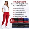 thumbnail image 7 of BILLIONHATS 24 Pack of Wholesale Womens Jogger Sweatpants, Bulk Comfy Fleece-Lined Joggers with Ribbed Cuffs for Charities & Homeless Shelter Donations, Color Assorted, Size 2X-Large, 7 of 7
