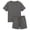 Grey, variant on LRen Girls Summer Outfits 2 Piece Outfits Short Sleeve T Shirts Top and Shorts Clothing Sets Drawstring with Pockets Toddler Girl Outfits