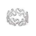 thumbnail image 3 of 925 Sterling Silver Oxidized Platinum Plated Infinity Heart Women Valentines Day Gifts Ring, 3 of 4