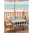 thumbnail image 2 of Outdoor Tablecloth with Umbrella Hole for Patio/Picnic/Party, Sunflowers Waterproof Table Cloth Rectangle Table Cover Washable, Yellow Floral Botanical Black White Checkered Rustic (60"x 102"), 2 of 8