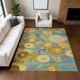 thumbnail image 6 of Addison Rugs Mayfield Premium Machine Washable Transitional Floral Aqua Rectangle Rug, 8' x 10', 6 of 6