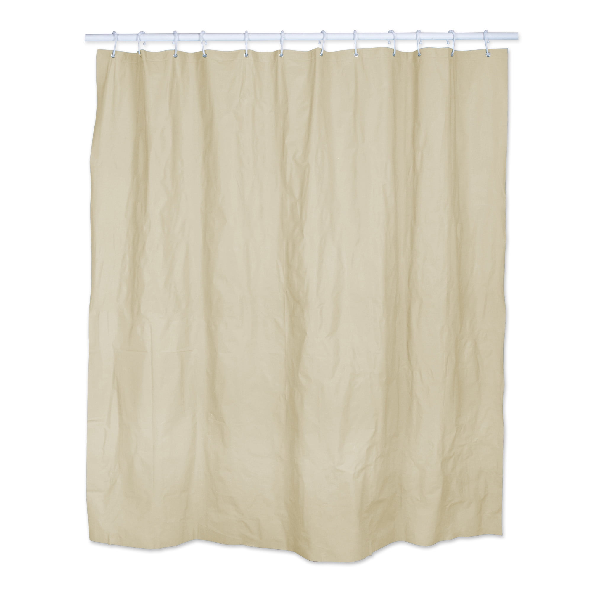 Polyester/PEVA Shower Curtain 70x72", Antibacterial, Cream