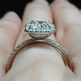 thumbnail image 6 of 2 CT Octagon Cut Moissanite Engagement Ring Halo Moissanite Diamond Ring Octagon Cut Anniversary Ring Emerald Cut Wedding Ring Gold Ring, 6 of 7