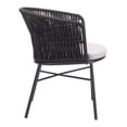 thumbnail image 2 of Freycinet Dining Chair Black Dining Chair, Modern Style, Removable and washable cushion cover, Steel, Outdoor Dining, 2 of 11