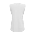 thumbnail image 5 of HOWPAY Womens T Shirts V Neck Casual Sleeveless Solid Color Basic Tee Tops Summer Lightweight Soft Loose Fit Baggy Y2K Streetwear White L, 5 of 6