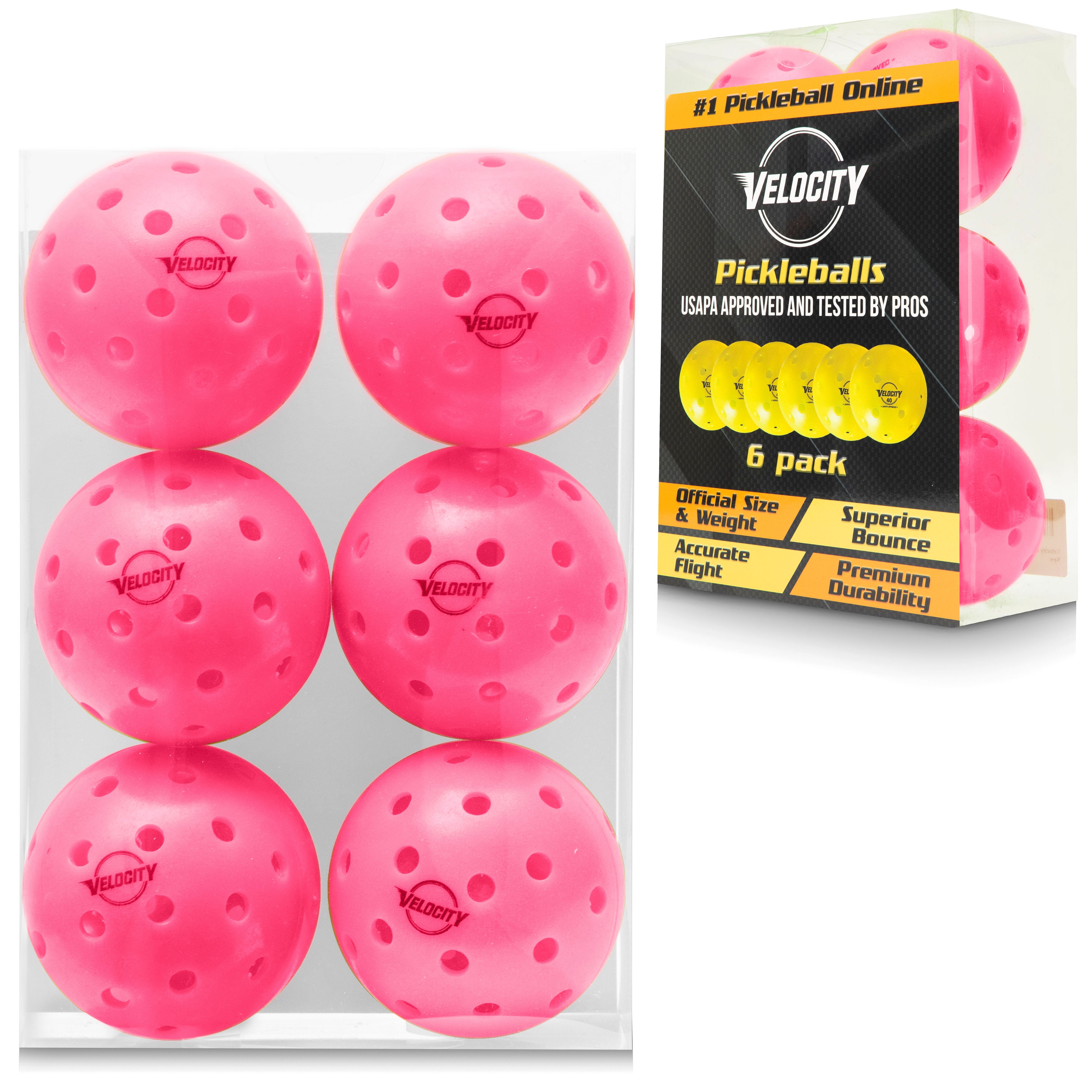 NEW Franklin X-40 Performance Outdoor Pickleballs USAPA Approved 6 pak Optic 