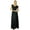 Black, variant on Bimba Women Long Dress Gown Lace Sleeve Chic Casual Maxi Clothing