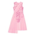 thumbnail image 3 of MSemis Girls Sequins Lyrical Dance Dress Modern Contemporary Ballet Dance Leotard Dress Pink 6, 3 of 5