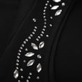 thumbnail image 7 of IROINNID Womens Long Sleeve Tops Solid Color Turtleneck Rhinestone Shirt Tops,Black, 7 of 7