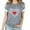Gray, variant on TKLPEHG Western Tops For Women Short Sleeve T Shirts Crew Neck Fashion Casual Loose Dog Paw Print Graphic Tee Summer Comfy Outfits (Black,L)