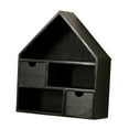 thumbnail image 3 of Elegante vitrina rústica de madera, exhibición de colección decorativa para figuras, Negro, 3 of 7