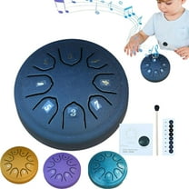 ABPWLY Toys Steel Tongue Drum 8 Note Hand Pan Percussion Instrument with Drumsticks for Music Lovers Beginners Gifts