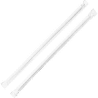 Genuine Joe Jumbo Translucent Straight Straws - 7.75