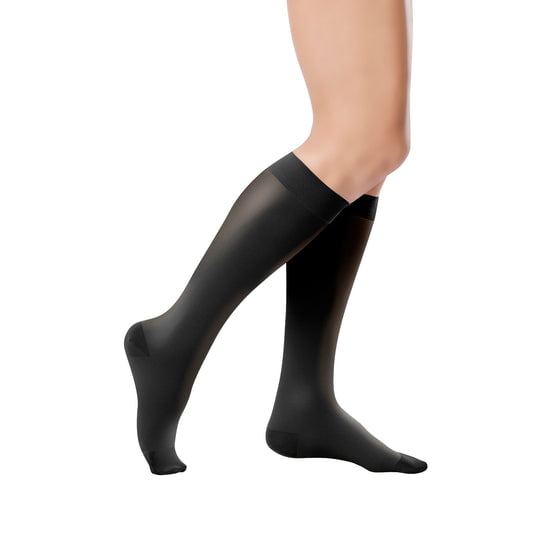 Tonus Elast Medical Grade Class II - 23-32 mmHg - Knee-High Compression  Stockings with Closed Toe, Unisex - Medium - Long Length - Black 