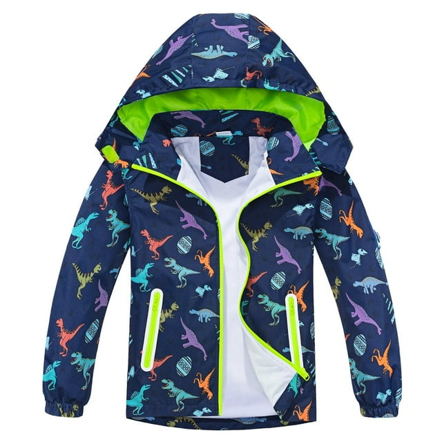 Hiheart Manteau de Pluie à Capuche pour Filles, Imperméable pour Enfants, Doublé en Molleton, Violet, 4T