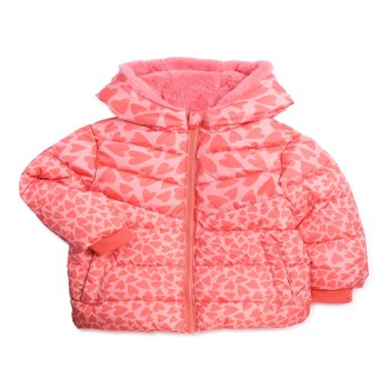Swiss Tech Baby and Toddler Girl Heavyweight Puffer Jacket, Sizes 12M-5T
